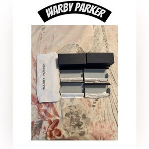 WARBY PARKER Bundle of 4 Cases with Box and Cloth & Shopping Tote